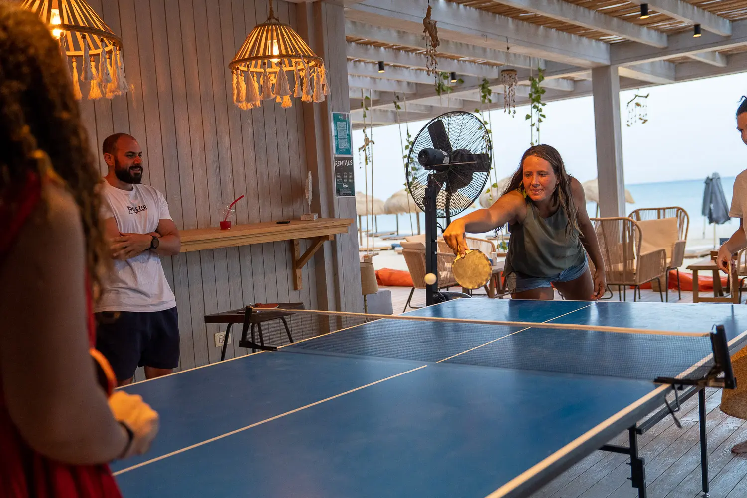 Lounge area at Fins Sokhna with comfortable seating and relaxing ambiance