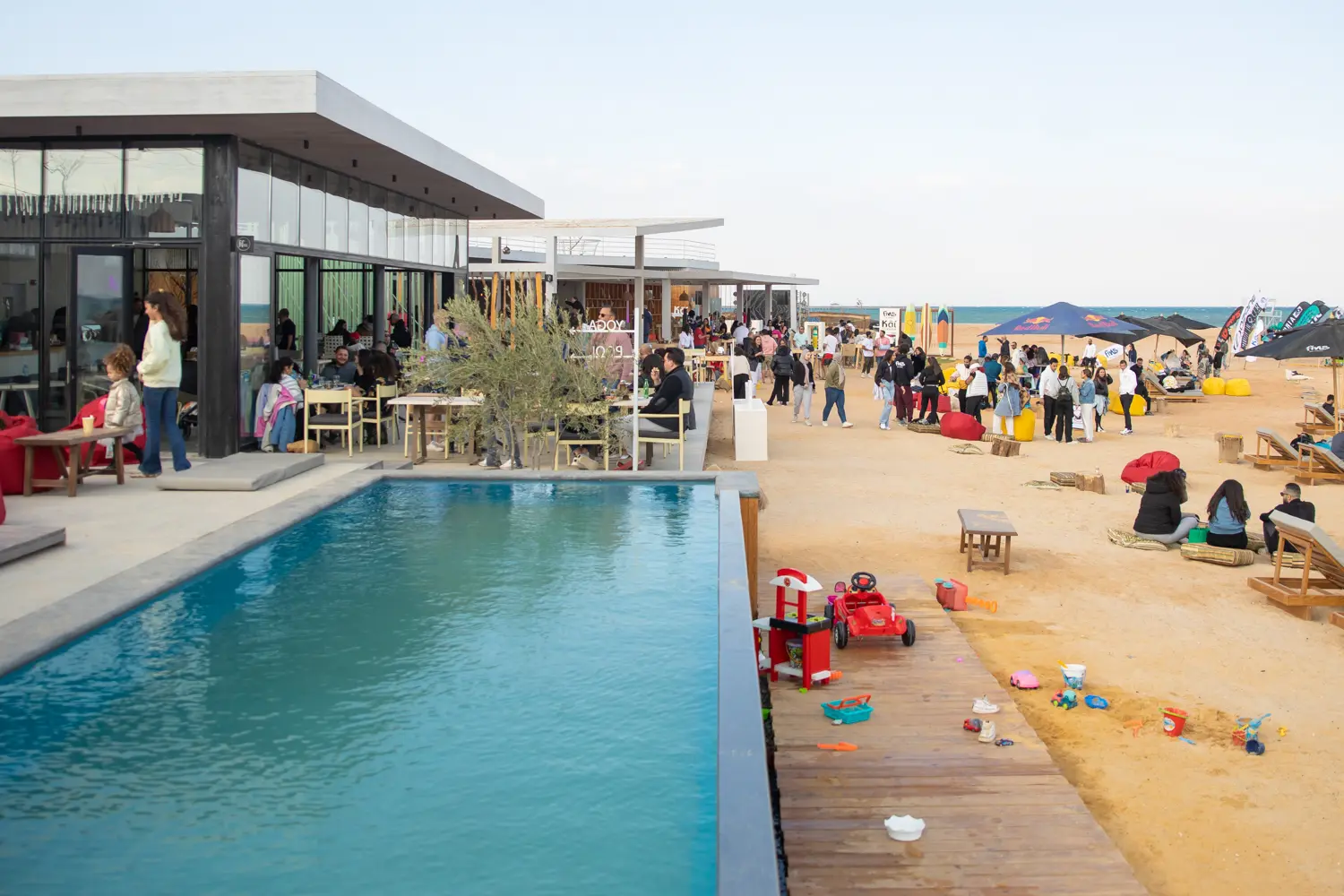 Fins kitesurfing center on the Red Sea