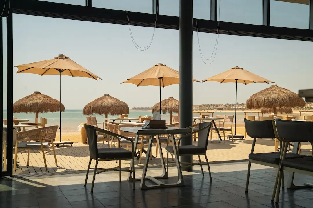 Dining at Fins restaurant, Sokhna